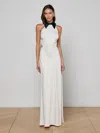 L'agence Rossi Cutout Gown In White