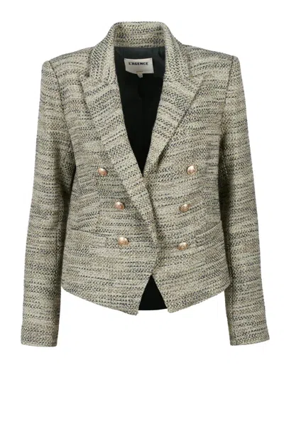 L'agence Rounded Jacket - Green In Gray