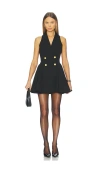 L'agence Royalty Fit & Flare Mini Dress In Black