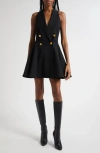 L'agence Royalty Fit & Flare Minidress In Black