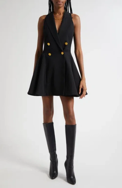 L'agence Royalty Fit & Flare Minidress In Black
