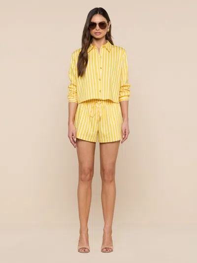 L'agence Royce Poplin Short In Yellow