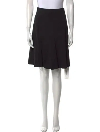 Pre-owned L'agence Ruffle Embellishment Knee-length Skirt In Black