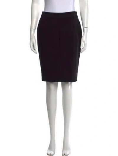 Pre-owned L'agence Ruffle Embellishment Knee-length Skirt In Black
