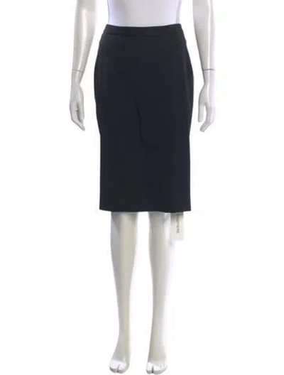 Pre-owned L'agence Ruffle Embellishment Knee-length Skirt In Blue