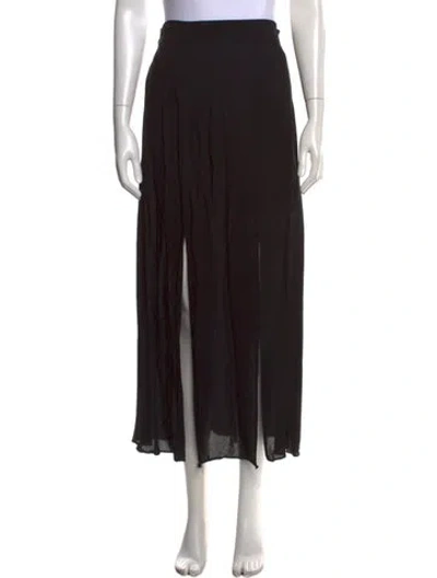 Pre-owned L'agence Ruffle Embellishment Long Skirt In Black