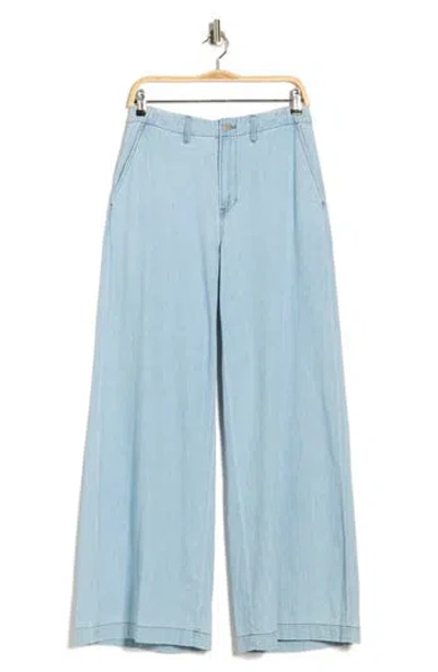 L'agence Elowyn High Waist Crop Palazzo Pants In Blue