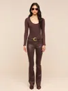 L'agence Ruth Coated Straight-leg Jean In Dark Java Coated