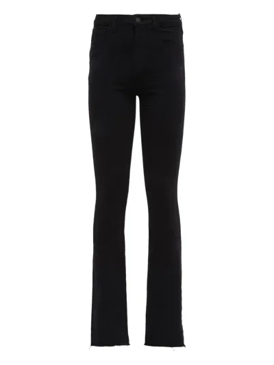 L'agence Ruth Frayed Jeans In Animal Print