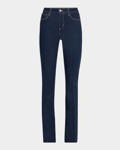 L'agence Ruth High Rise Straight Jeans In Blue