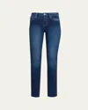 L'agence Ruth High Rise Straight Jeans In Blue