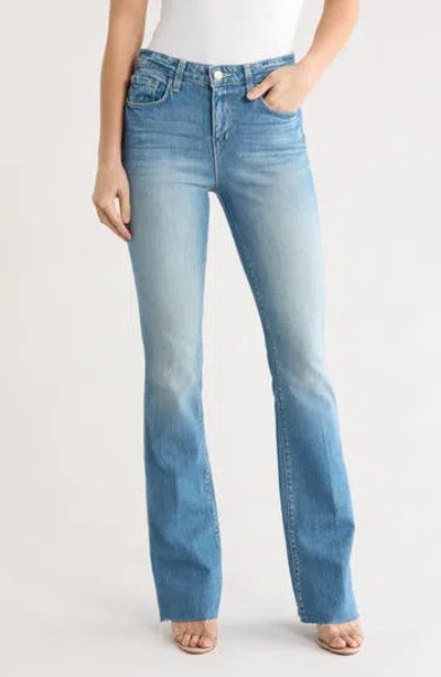 L'agence Ruth Raw Hem Straight Leg Jeans In Blue