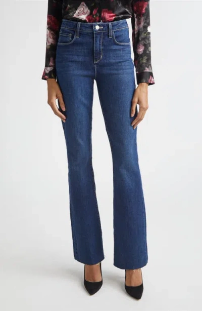 L'agence Ruth Raw Hem Straight Leg Jeans In Blue