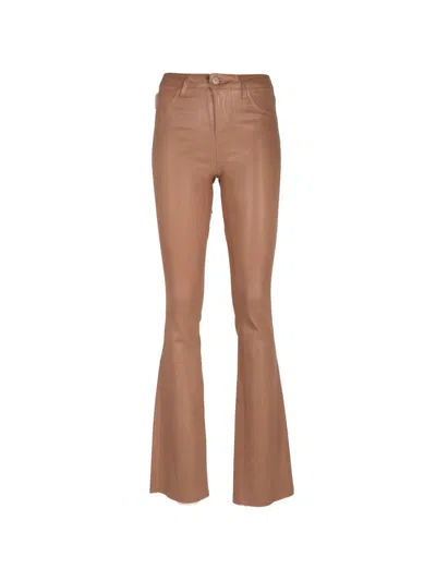 L'agence Ruth Raw-hem Jeans In Brown