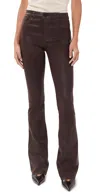 L'agence Ruth Straight Coated Jeans Dark Java Coated In Brown