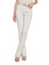 L'agence Ruth Straight Denim Pant In Vintage White In White