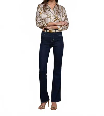 L'agence Ruth High Rise Straight Leg Jean In Koval In Blue