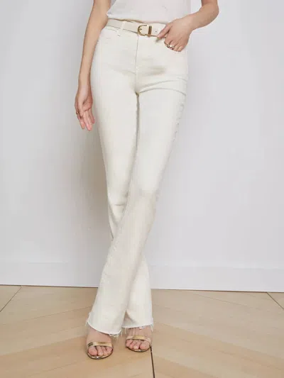 L'agence Ruth Straight Leg Jeans In Vintage White