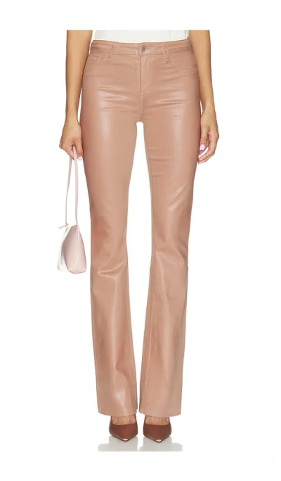 L'agence Ruth Straight Leg Raw Hem Jeans In Hazelnut Coated