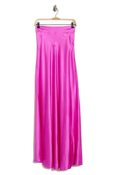 L'agence Ryker Bias Cut Silk Maxi Skirt In Pink