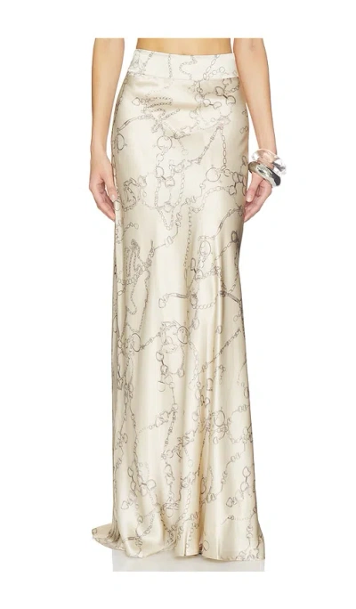 L'agence Ryker Waistband Bias Skirt In Neutral