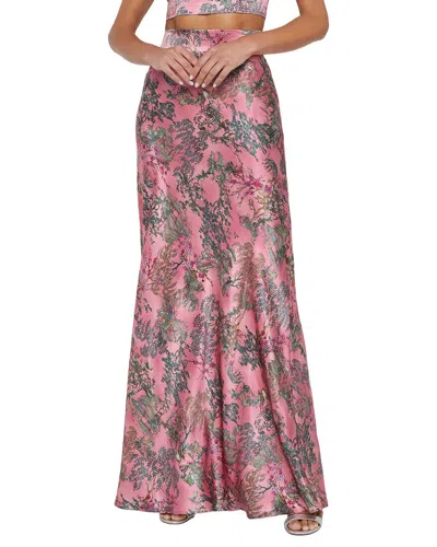 L'agence Ryker Waistband Silk Bias Skirt In Pink
