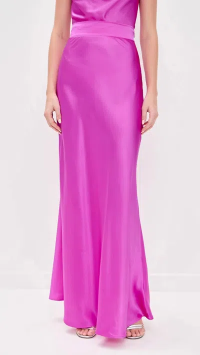 L'agence Ryker Waistband Skirt In Bright Purple