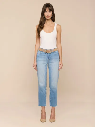 L'agence Sada Cropped Slim-leg Jean In Blue