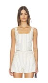L'agence Saga Button Front Tank In Multi
