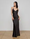 L'agence Saint Crystal Strap Gown In Brown