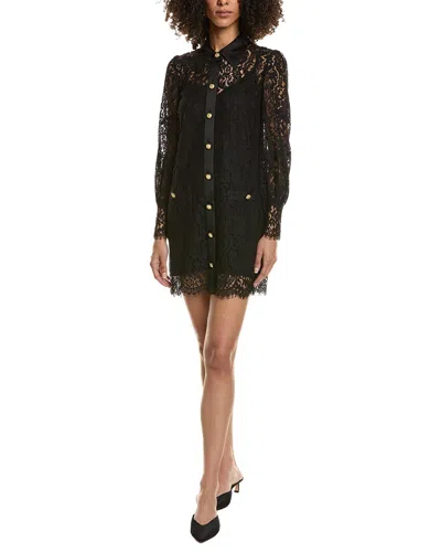 L'agence Sakura Lace Shift Dress In Black
