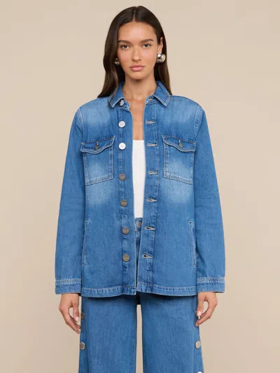 L'agence Samaya Jean Jacket In Brown