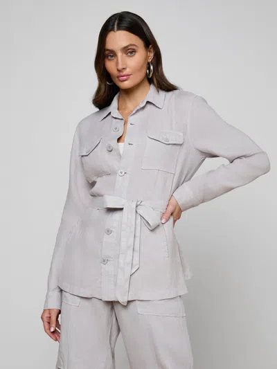 L'agence Samaya Linen Jacket In Multi