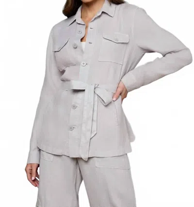 L'agence Samaya Safari Jacket In Light Pewter In Gray