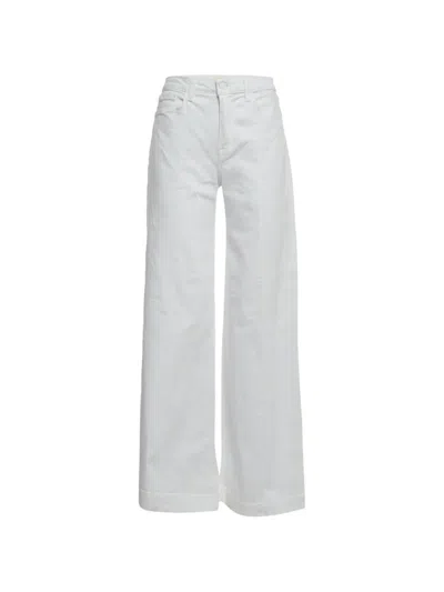 Pre-owned L'agence Sandy Wide-leg Jeans In 白色