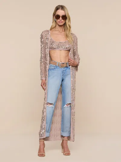 L'agence Sanya Crocheted Cardigan In Neutral