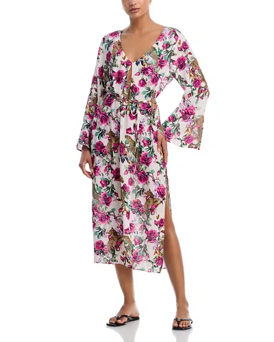 L'agence Sara Maxi Dress Swim Cover-up In Multi