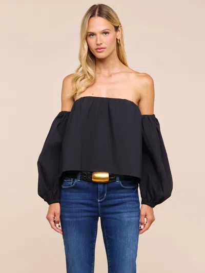 L'agence Sarai Off-the-shoulder Top In Black