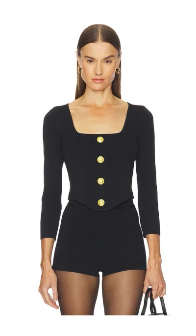 L'agence Sasha 3/4 Knit Corset Top In Multi