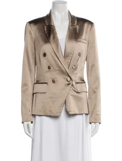 Pre-owned L'agence Satin Blazer In Neutral
