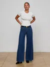 L'agence Savina Low-rise Wide-leg Jean In Blue