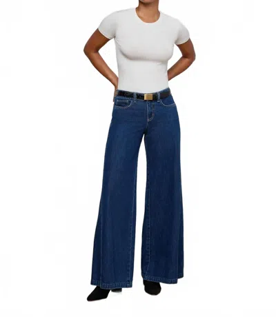 L'agence Savina Low-rise Wide-leg Jeans In Marseille In Blue