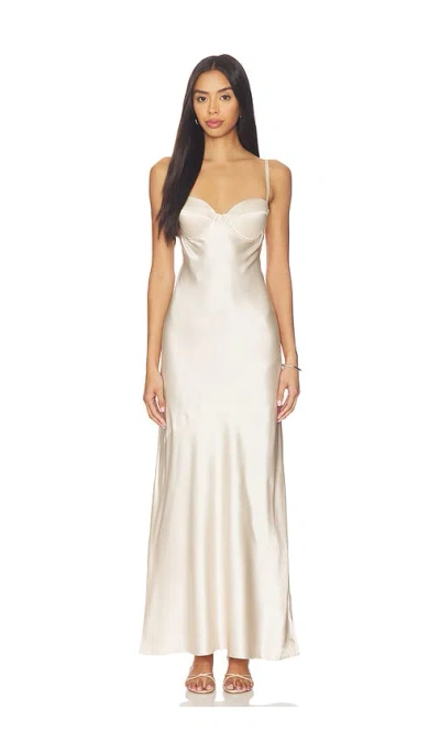 L'agence Sayla Bias Cut Maxi In White
