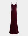 L'agence Sayla Bias-cut Silk Gown In Multi