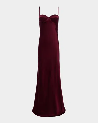L'agence Sayla Bias-cut Silk Gown In Multi