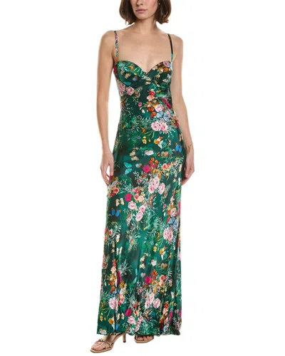 L'agence Sayla Long Dress In Green
