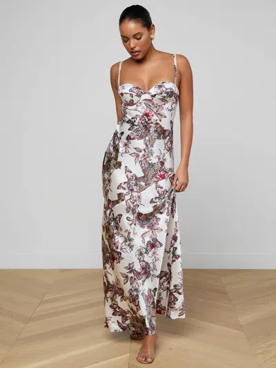 L'agence Sayla Silk Gown In White