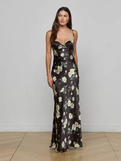 L'agence Sayla Silk Gown In Black