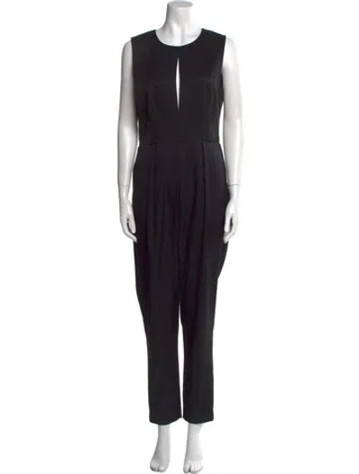 Pre-owned L'agence Scoop Neck Jumpsuit In Black