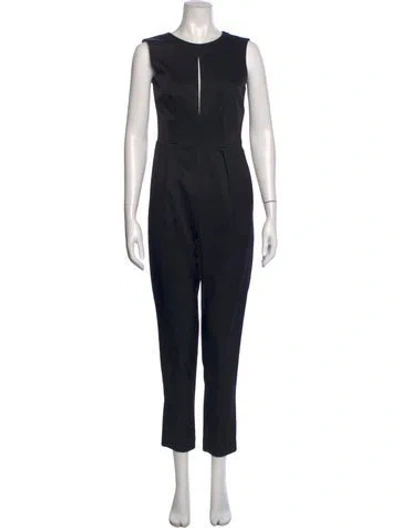 Pre-owned L'agence Scoop Neck Jumpsuit In Black